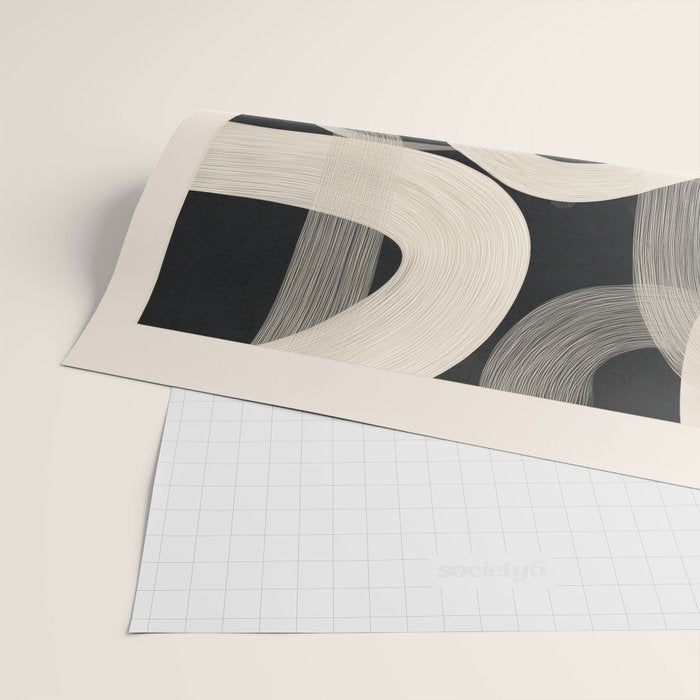 Soft Forms - Abstract Minimalist Line Art Wrapping Paper Gallery Image 2