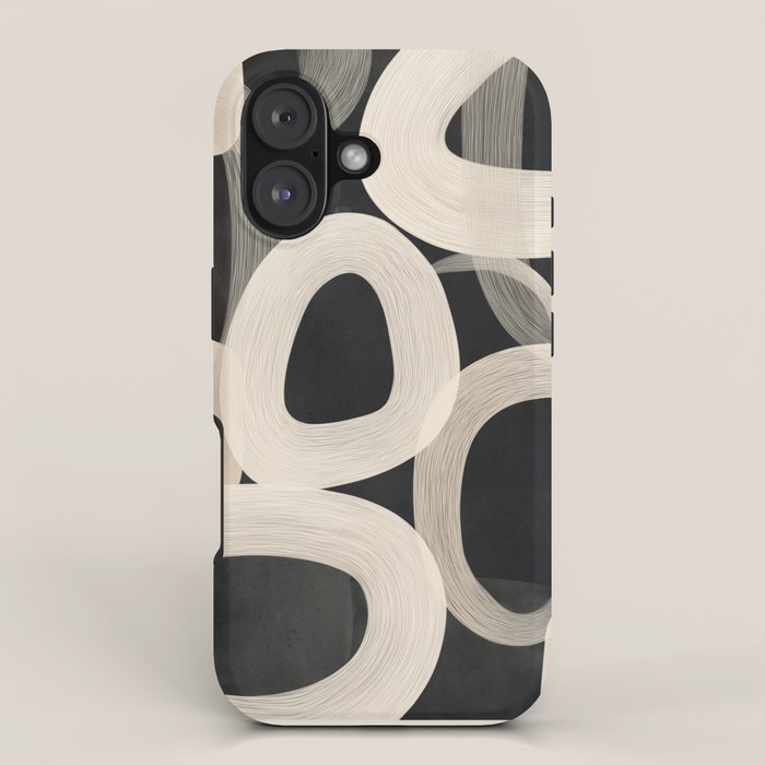 Soft Forms - Abstract Minimalist Line Art iPhone Case Gallery Image 1