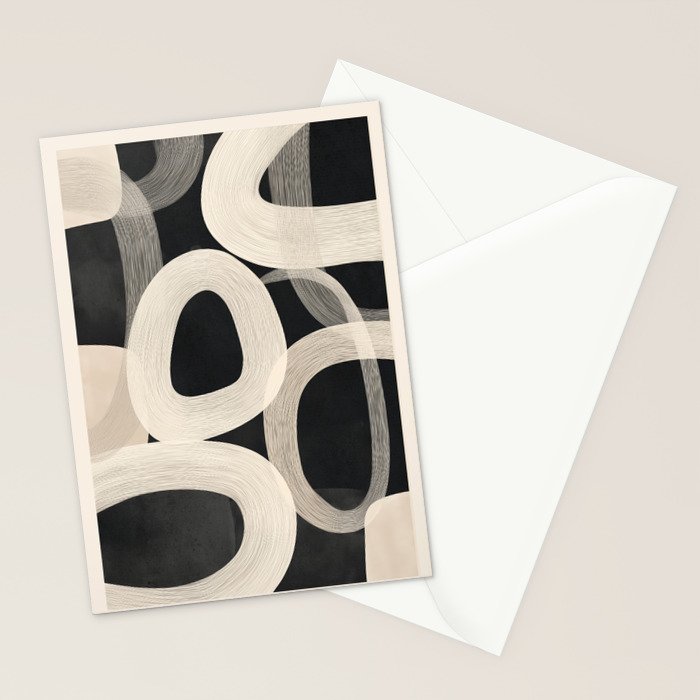 Soft Forms - Abstract Minimalist Line Art Stationery Card Gallery Image 2