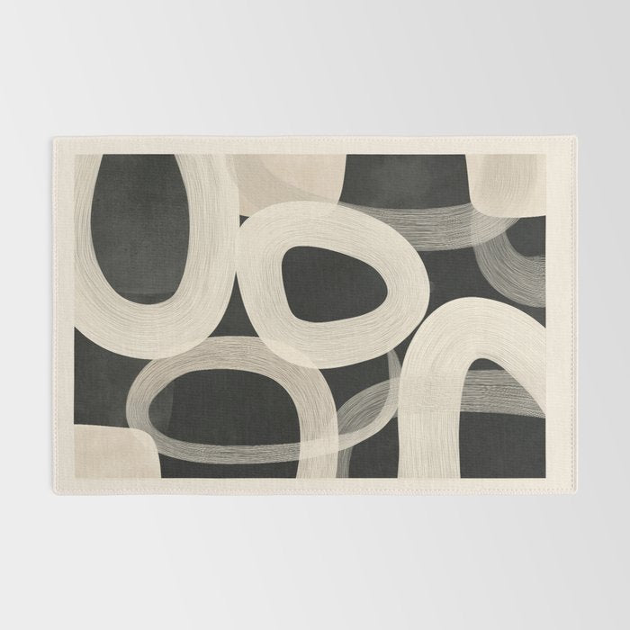 Soft Forms - Abstract Minimalist Line Art Rug Gallery Image 2