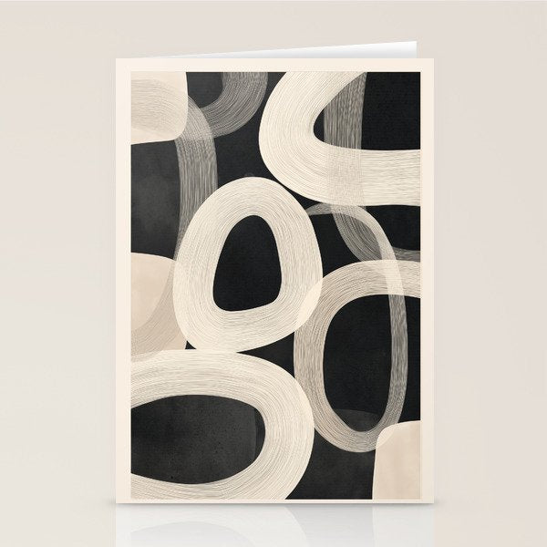 Soft Forms - Abstract Minimalist Line Art Stationery Card Gallery Image 1