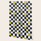 Checkered Smiley Face & Peace Sign Wallpaper Gallery Image 2