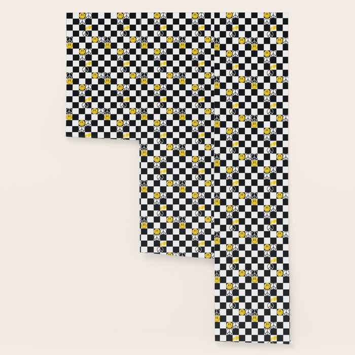 Checkered Smiley Face & Peace Sign Wallpaper Gallery Image 3