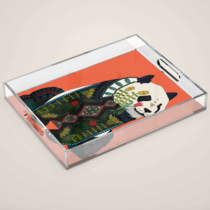 panda orange Acrylic Tray Gallery Image 1