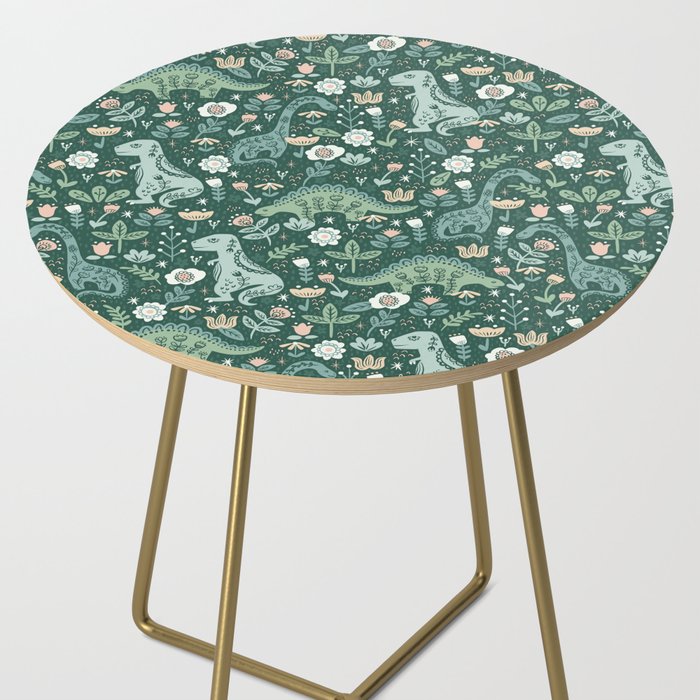 Folk Floral Dinosaur Side Table Gallery Image 2