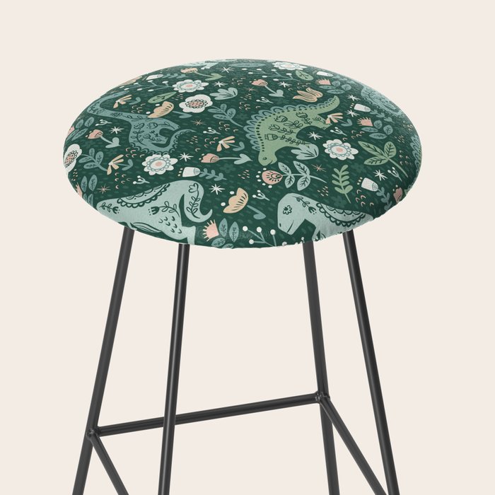 Folk Floral Dinosaur Stool Gallery Image 2