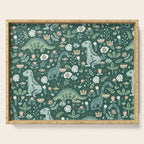 Folk Floral Dinosaur Serving Tray Gallery Image 1