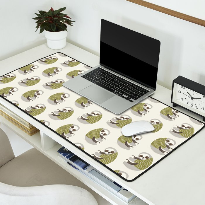 Whimsical Sloth Desk Mat Gallery Image 2