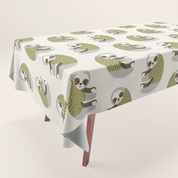 Whimsical Sloth Tablecloth Gallery Image 1