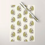 Whimsical Sloth Wrapping Paper Gallery Image 1