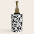 Numbers pattern in black and white Wine Chiller Gallery Image 2