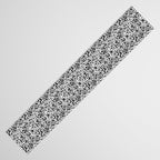 Numbers pattern in black and white Table Runner Gallery Image 3