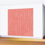 Living Coral Herringbone Happiness Wall Mural Gallery Image 2