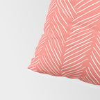 Living Coral Herringbone Happiness Pillow Sham Gallery Image 4