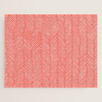 Living Coral Herringbone Happiness Jigsaw Puzzle Gallery Image 1