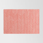Living Coral Herringbone Happiness Rug Gallery Image 2