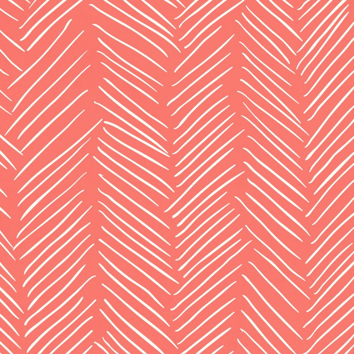 Living Coral Herringbone Happiness Coffee Mug Gallery Image 2