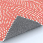 Living Coral Herringbone Happiness Rug Gallery Image 4