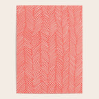 Living Coral Herringbone Happiness Poster Gallery Image 4