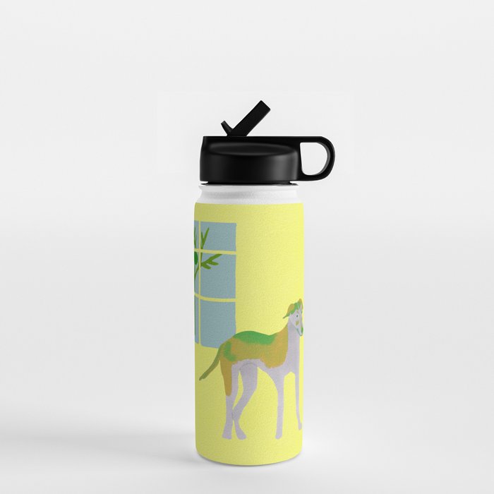 Dog in a Room - Green and Yellow Water Bottle Gallery Image 1