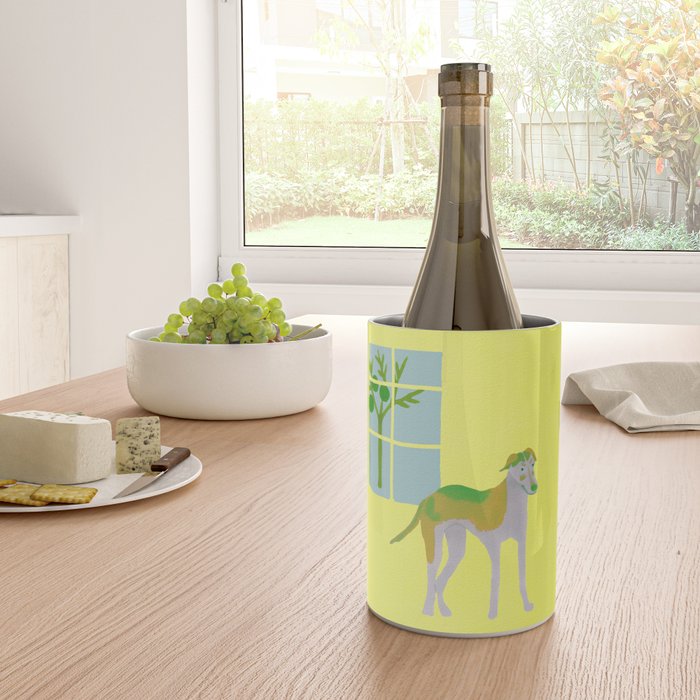 Dog in a Room - Green and Yellow Wine Chiller Gallery Image 4