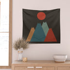 Cat Landscape 64: Group Meowditation Wall Tapestry Gallery Image 2