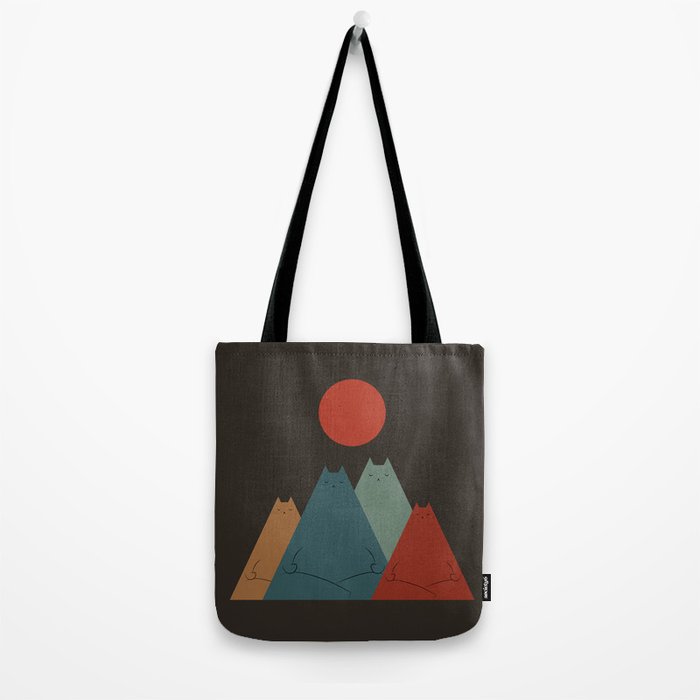 Cat Landscape 64: Group Meowditation Tote Bag Gallery Image 2