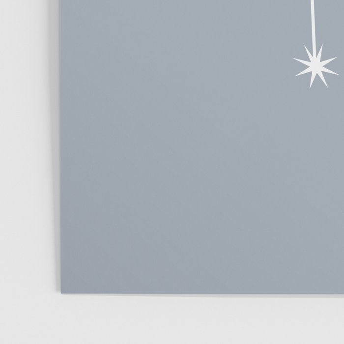 Gemini Zodiac Star Constellation Line Art Blue Grey Poster Gallery Image 3