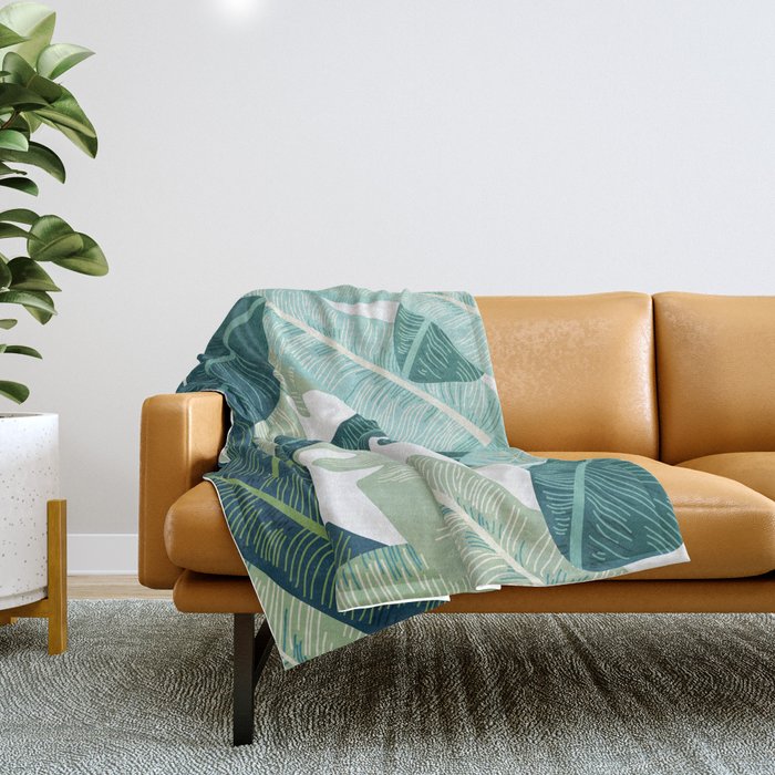 Tropical oasis Throw Blanket Gallery Image 1
