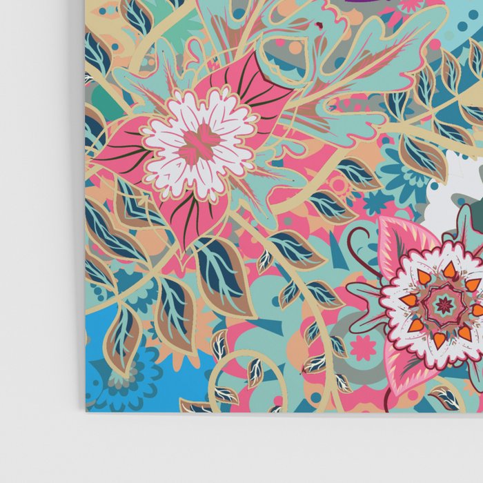 Mandala - Turquoise Boho Poster Gallery Image 3