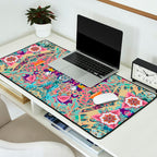 Mandala - Turquoise Boho Desk Mat Gallery Image 2