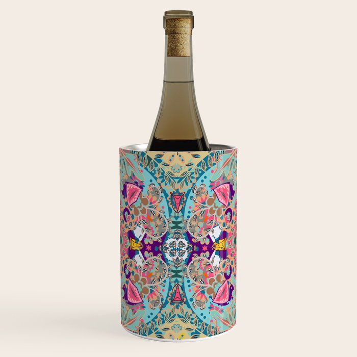 Mandala - Turquoise Boho Wine Chiller Gallery Image 1