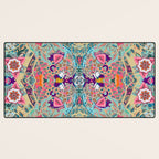 Mandala - Turquoise Boho Desk Mat Gallery Image 3