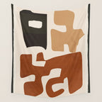 Modern Abstract Shapes 112 Wall Tapestry Gallery Image 4