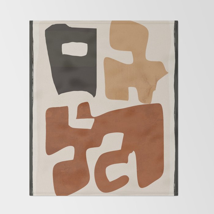 Modern Abstract Shapes 112 Throw Blanket Gallery Image 2
