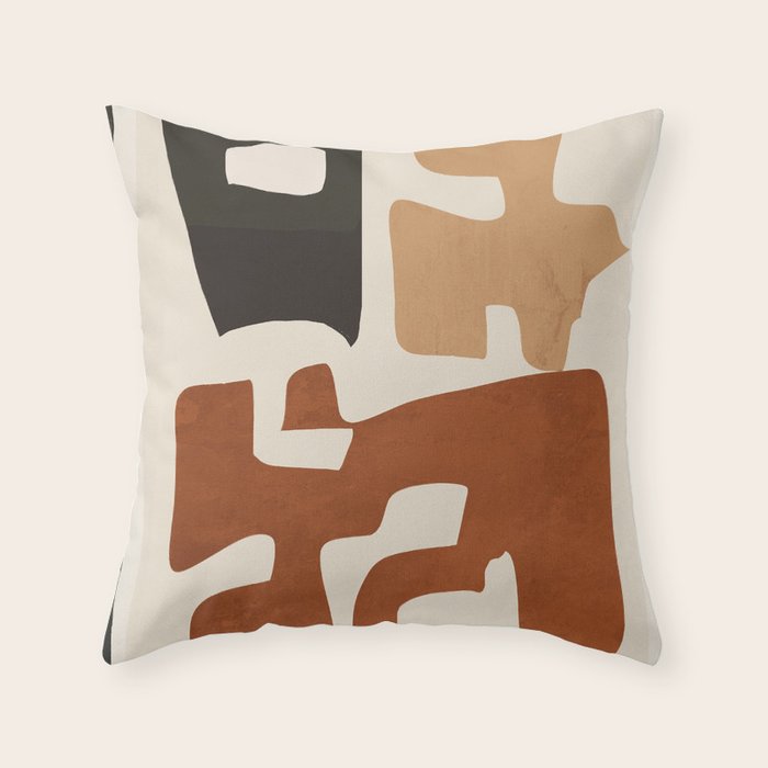 Modern Abstract Shapes 112 Throw Pillow Gallery Image 6