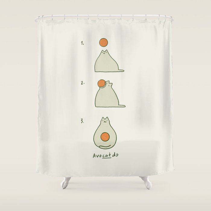 Cat Landscape 117 AvoCatdo Shower Curtain Gallery Image 1