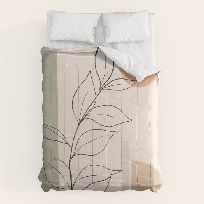 Abstract Minimal -Plant 11 Comforter Gallery Image 6