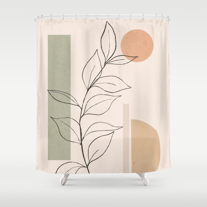 Abstract Minimal -Plant 11 Shower Curtain Gallery Image 1