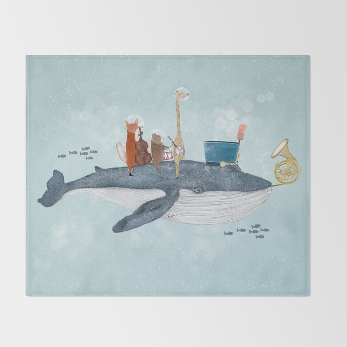 whale song Throw Blanket Gallery Image 2