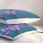 Exuberant Bouquet in Aqua, Fuchsia and Emerald Pillow Sham Gallery Image 3