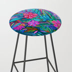 Exuberant Bouquet in Aqua, Fuchsia and Emerald Stool Gallery Image 2