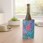 Exuberant Bouquet in Aqua, Fuchsia and Emerald Wine Chiller Gallery Image 4
