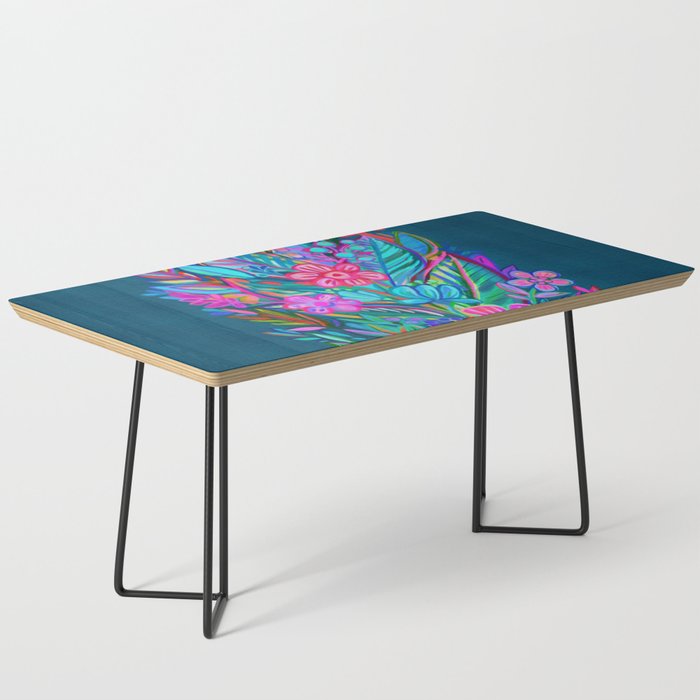 Exuberant Bouquet in Aqua, Fuchsia and Emerald Coffee Table Gallery Image 1