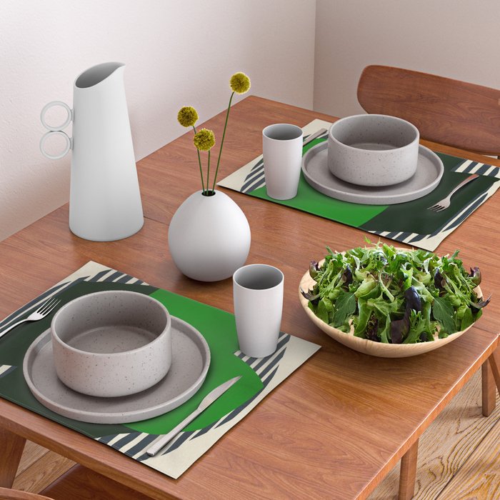 Modern abstract shape N04 Placemat Gallery Image 2