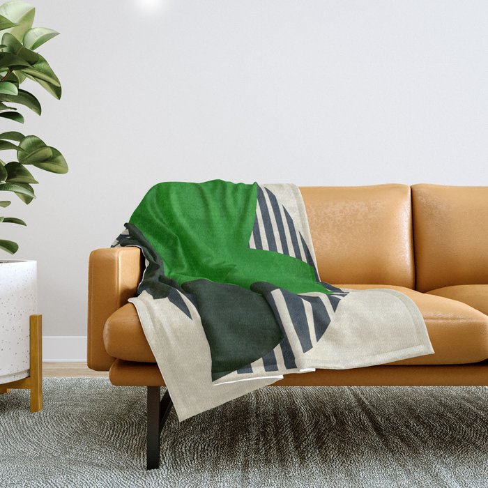 Modern abstract shape N04 Throw Blanket Gallery Image 1