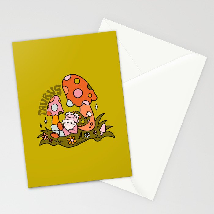 Taurus Gnome Stationery Card Gallery Image 2