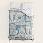 Washington DC toile blue Duvet Cover Gallery Image 6