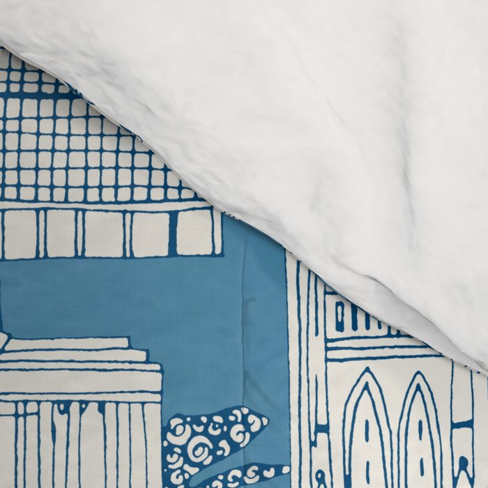 Washington DC toile blue Comforter Gallery Image 4