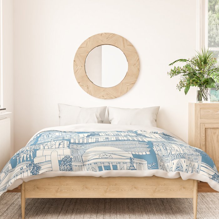 Washington DC toile blue Duvet Cover Gallery Image 3